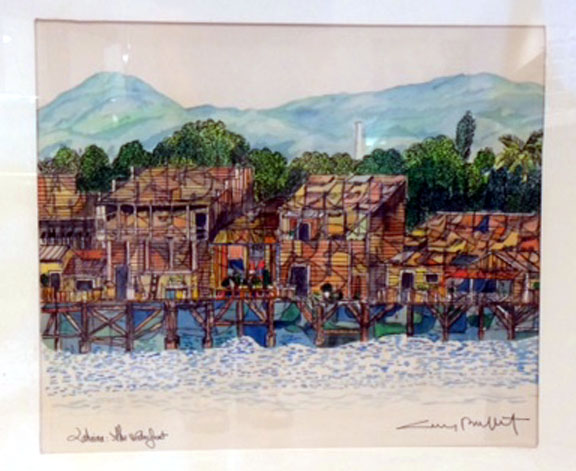 Guy Buffet - Lahaina: The Waterfront - Original Painting - Watercolor