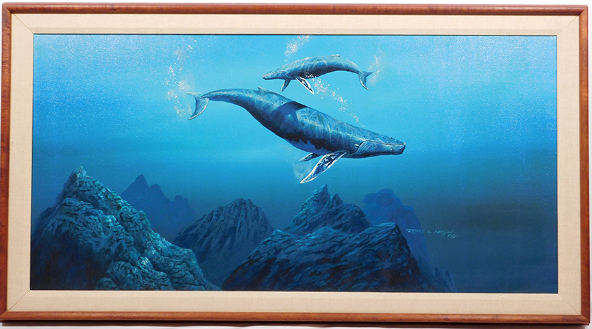 Robert Lyn Nelson - Mother and Calf - Original Painting - Acrylic on Canvas