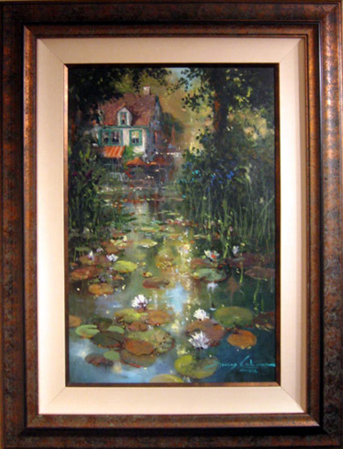 James Coleman - Nestled Along The Pond - Original Painting - Oil on Canvas