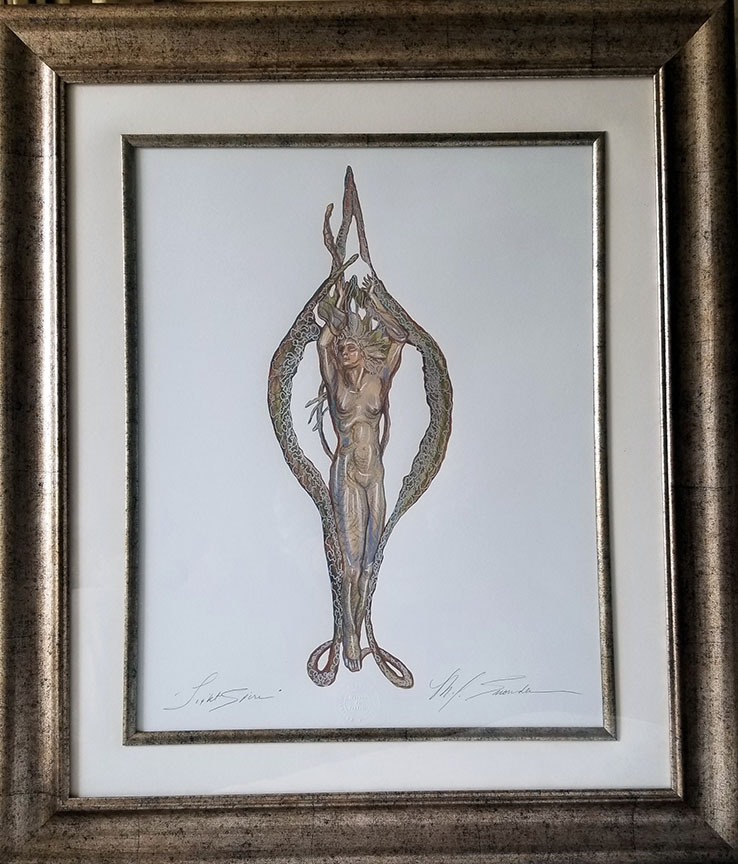 M.L. Snowden - Orion Nebula - Original Painting - Drawing Mixed Media / Watercolor Silver ink, graphite