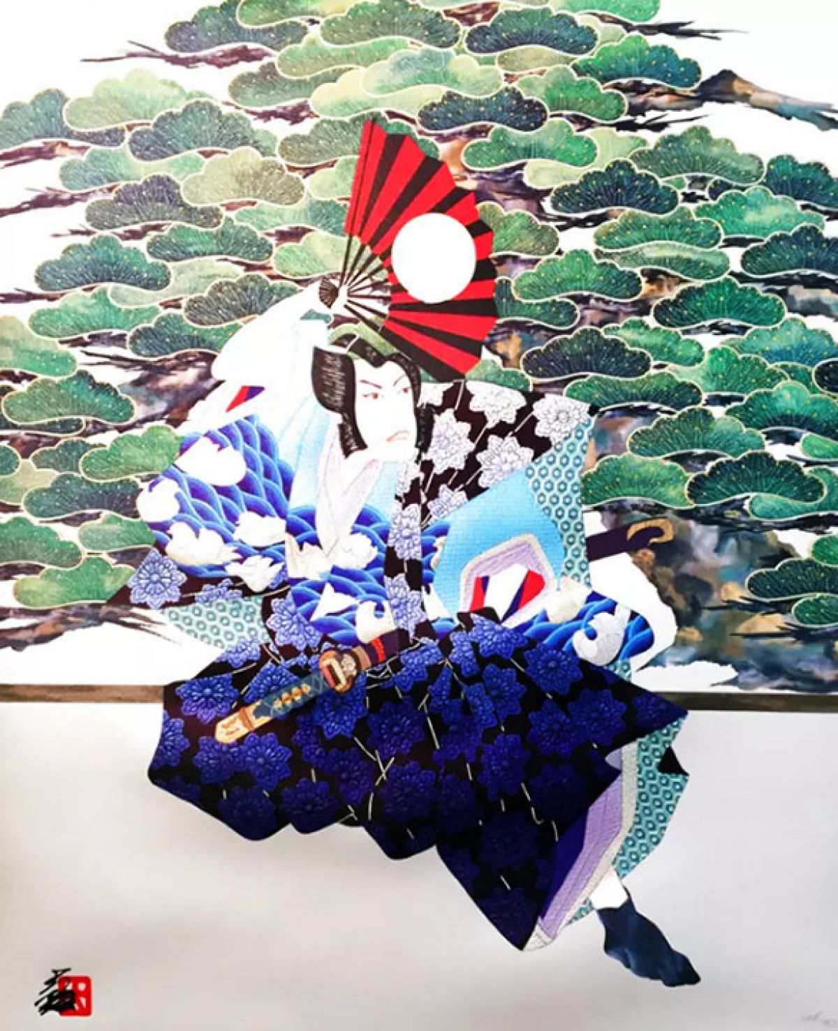 Hisashi Otsuka - Lord Asano - Limited Edition Mixed Media