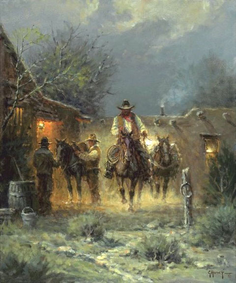 G Harvey - Packin' Alone - Limited Edition Giclee on Canvas