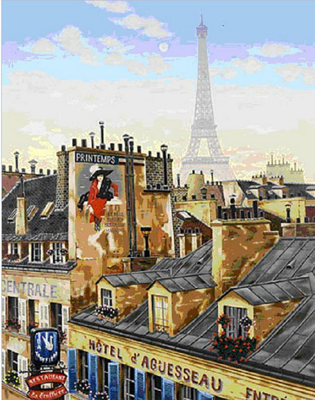 Thomas Pradzynski - Rooftops Of Paris Suite - Limited Edition Serigraph on Canvas