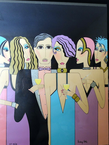 Audrey Cohle - Party People - Limited Edition Serigraph 