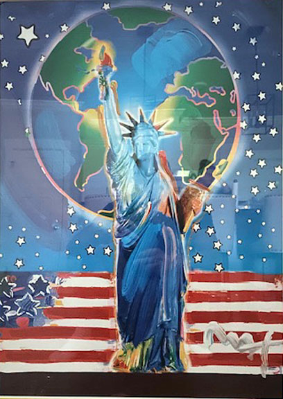Peter Max - Peace On Earth - Original Mixed Media / Acrylic / Color Lithography
