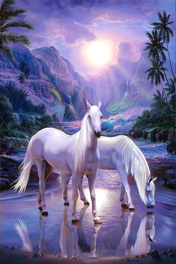 Christian Lassen - Peaceful Moment - Limited Edition Lassengraph on Canvas