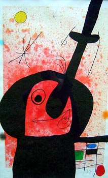 Joan Miro - Penseur Puissant - Limited Edition Etching / Aquatint