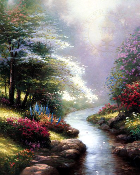 Thomas Kinkade - Petals of Hope - Limited Edition Offset Lithograph on Canvas