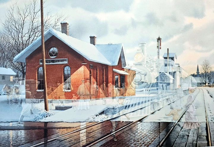 Charles Peterson - All Aboard - Limited Edition Lithograph