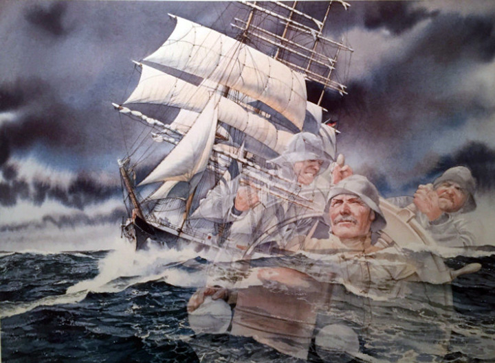 Charles Peterson - Rounding the Horn - Limited Edition Lithograph