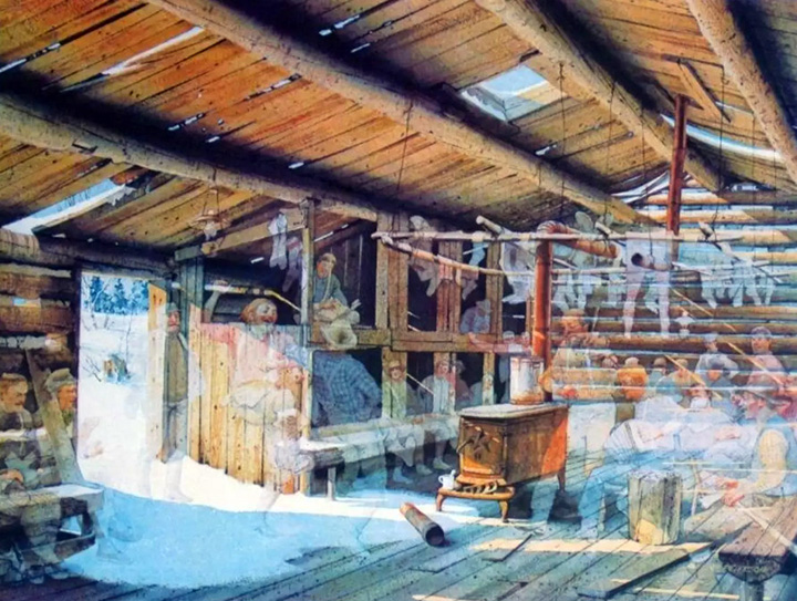 Charles Peterson - Saturday Night Bunkhouse - Limited Edition Lithograph