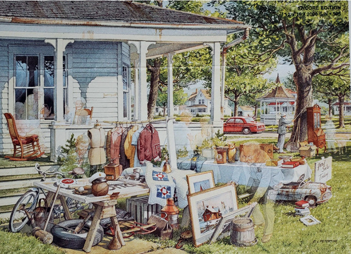 Charles Peterson - Yard Sale - Limited Edition Lithograph