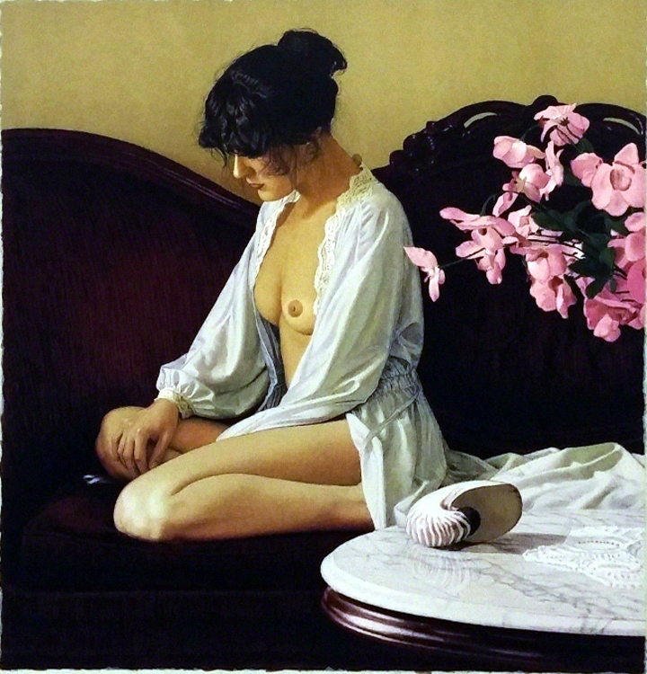 Douglas Hofmann - Pink Flowers - Limited Edition Lithograph