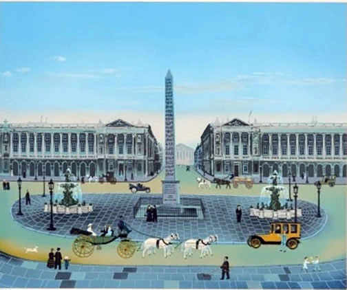 Michel Delacroix - Place De La Concorde - Limited Edition Lithograph