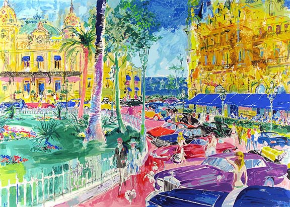 Leroy Neiman - Place Du Casino, Monte Carlo - Limited Edition Serigraph