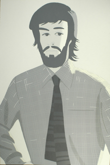 Alex Katz - Plaid Shirt Ii (Grey) - Limited Edition Screenprint 