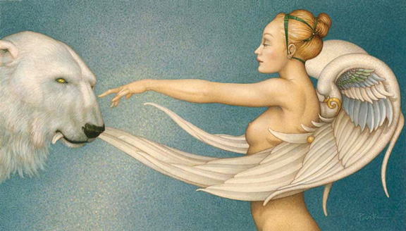 Michael Parkes - Polar Wings - Limited Edition Giclee on Canvas