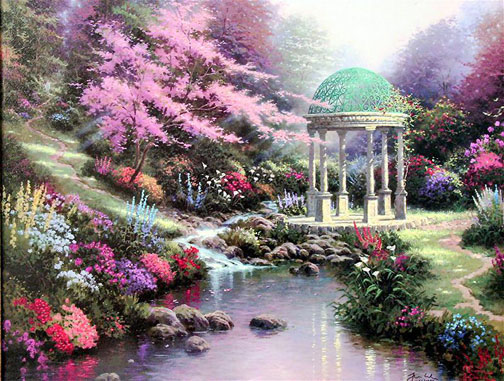 Thomas Kinkade - Pools of Serenity - Limited Edition Offset Lithograph on Canvas