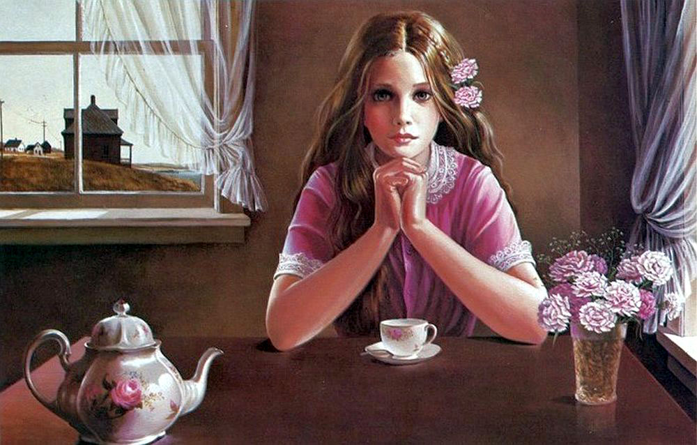 Pati Bannister - Porcelain Rose - Limited Edition Lithograph