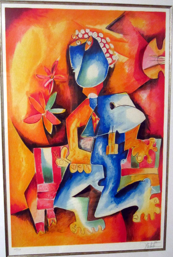 Alexandra Nechita - Portrait Of A Disc Jockey - Limited Edition Lithograph
