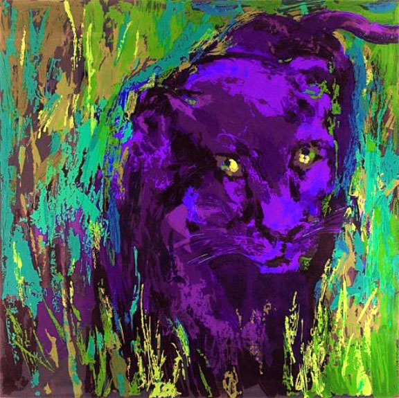 Leroy Neiman - Portrait Of the Black Panther - Limited Edition Serigraph