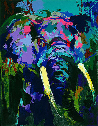 Leroy Neiman - Portrait Of the Elephant - Limited Edition Serigraph