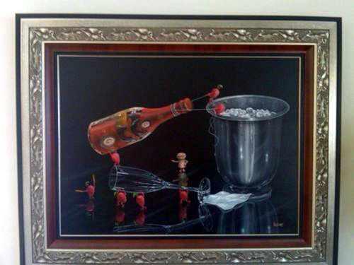 Michael Godard - Prepare the Perfect Pour - Original Painting - Acrylic on Canvas