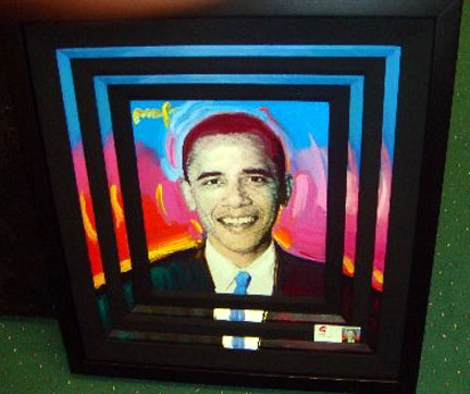 Peter Max - President Obama - Limited Edition Mixed Media