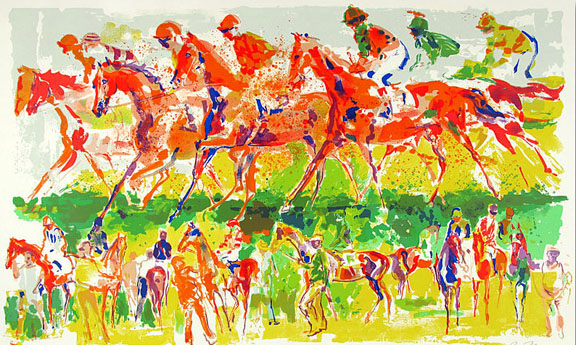 Leroy Neiman - Racing 1973 - Limited Edition Serigraph