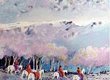 Earl Biss - Rainbow Warriors Wandering Through the Autumn - Limited Edition Serigraph