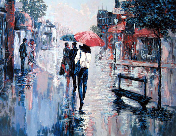 Mark King - Rainy Day - Limited Edition Serigraph