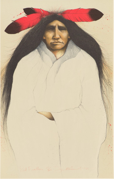 Frank Howell - Red Feathers - Limited Edition Lithograph