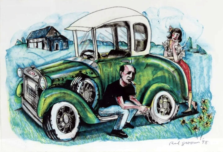 Red Grooms - Pollock's Model A - Limited Edition Lithograph