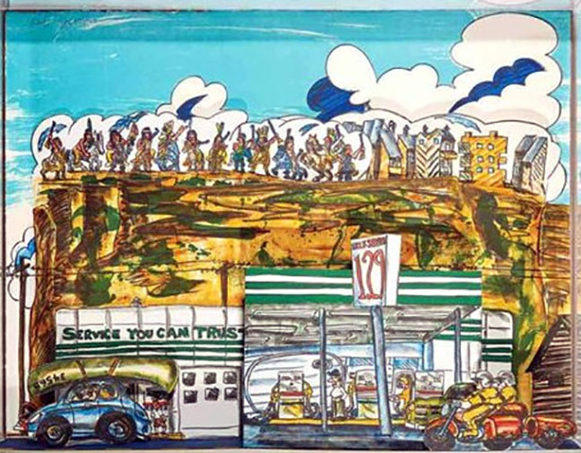 Red Grooms - Tonto Condo - Limited Edition Lithograph