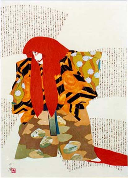 Hisashi Otsuka - Red Lion and White Lion - Limited Edition Mixed Media
