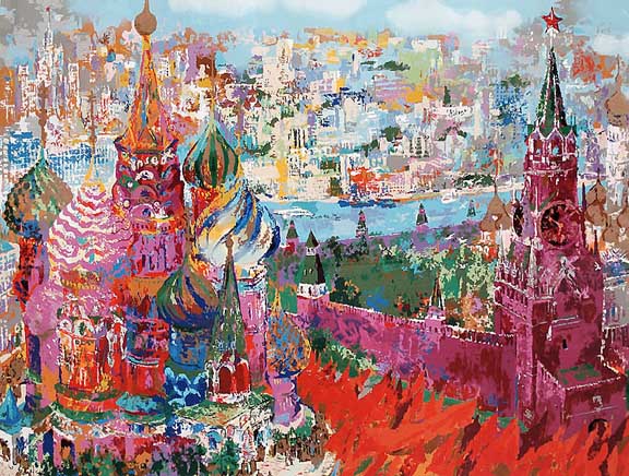 Leroy Neiman - Red Square Panorama - Limited Edition Serigraph