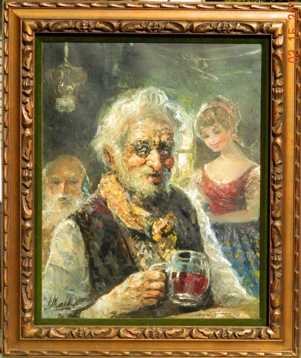 Americo Makk - Red Wine #12 - Original Painting - on Canvas