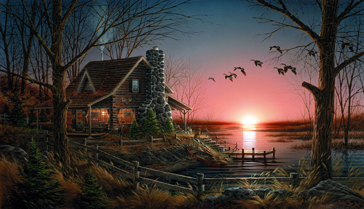 Terry Redlin - Comforts of Home - Limited Edition Offset Lithograph