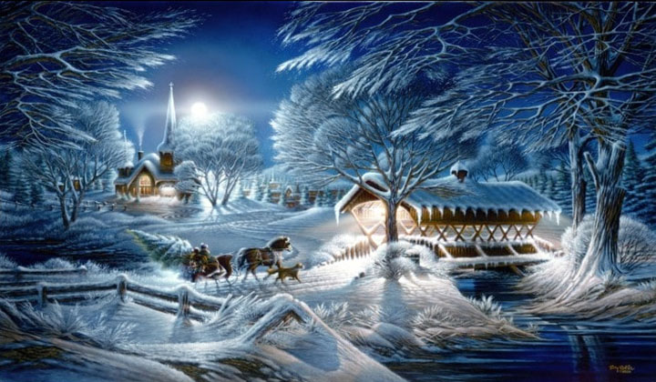 Terry Redlin - Evening Frost - Limited Edition Offset Lithograph