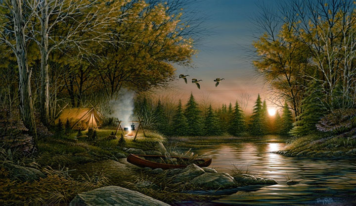 Terry Redlin - Evening Solitude - Limited Edition Offset Lithograph