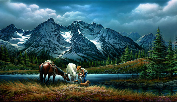 Terry Redlin - For Purple Mountain Magesties - Limited Edition Offset Lithograph