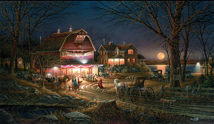 Terry Redlin - Harvest Moon Ball - Limited Edition Offset Lithograph