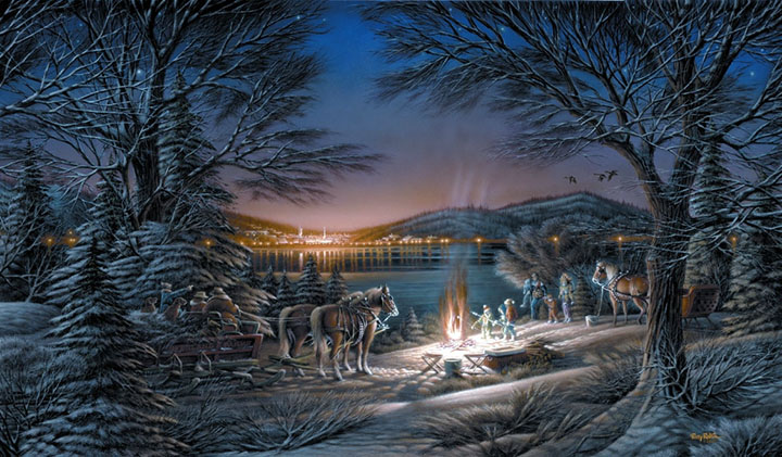 Terry Redlin - Heartland Lights - Limited Edition Offset Lithograph