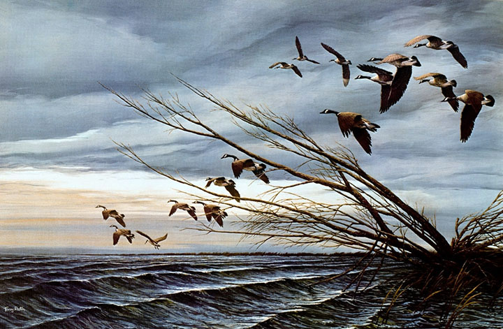 Terry Redlin - Over the Blowdown - Limited Edition Offset Lithograph