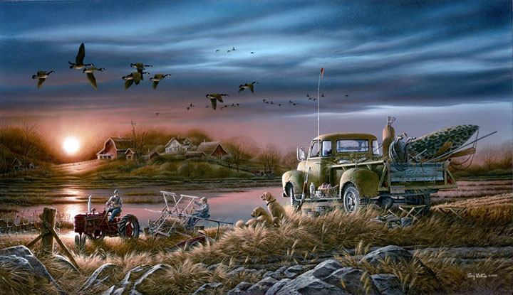 Terry Redlin - Patiently Wait - Limited Edition Offset Lithograph