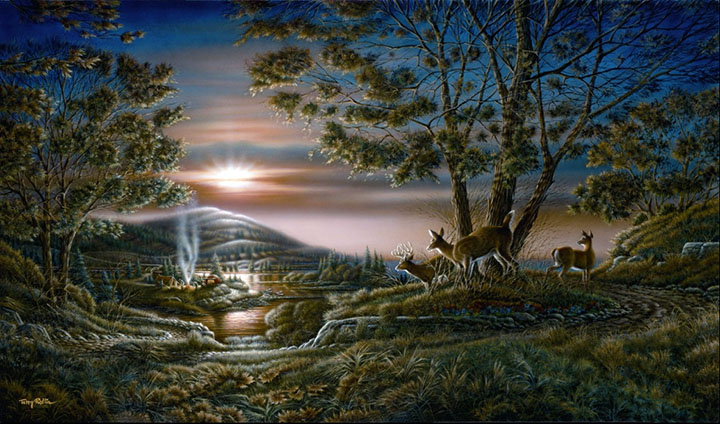 Terry Redlin - Sharing the Sunset - Limited Edition Offset Lithograph