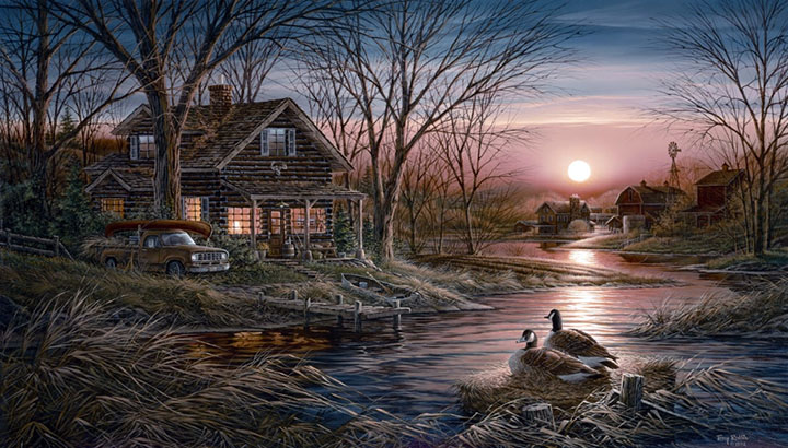 Terry Redlin - Shoreline Neighbors - Limited Edition Offset Lithograph