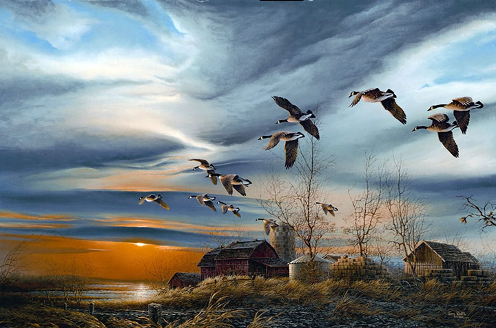 Terry Redlin - Silent Sunset - Limited Edition Offset Lithograph