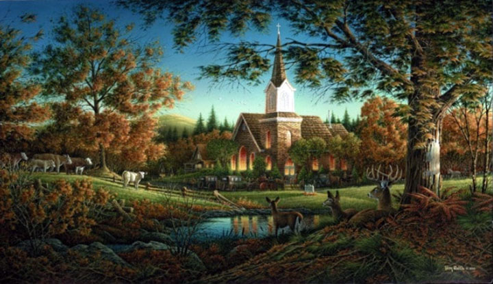 Terry Redlin - Sunday Morning - Limited Edition Offset Lithograph