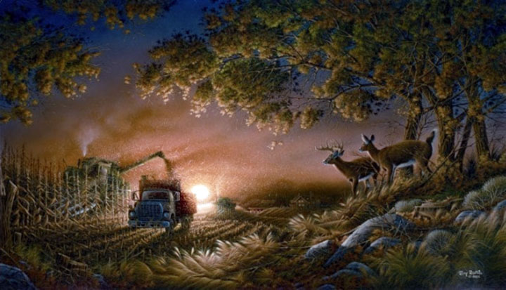 Terry Redlin - Sunset Harvest - Limited Edition Offset Lithograph